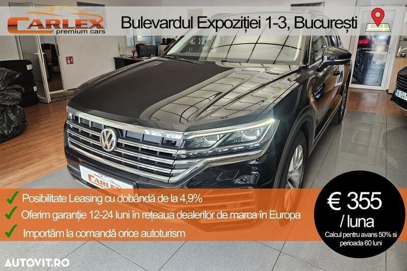 Negru Utilizat 2020 VW Touareg Atmosphere SUV | 35.400 EUR (Preț OK) - Imagine 1/4