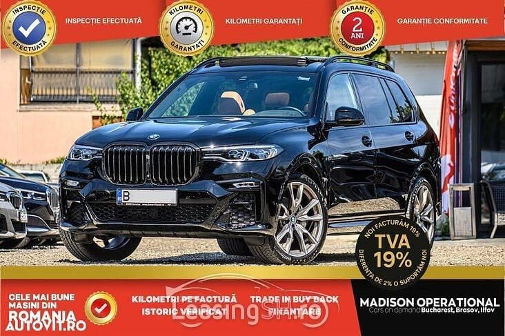 Culoarenegru Utilizat 2021 BMW X7 SUV | 66.550 EUR (Super Preț) - Imagine 1/4