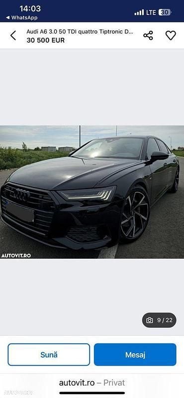 Culoarenegru Utilizat 2018 Audi A6 Design Berlinǎ | 30.500 EUR (Preț OK) - Imagine 1/4