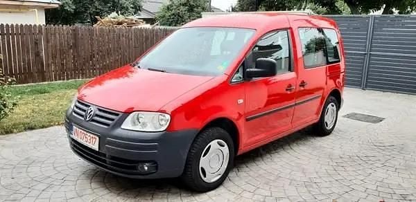 Rosu Utilizat 2010 VW Caddy Life Monovolum | 4.700 EUR (Preț bun) - Imagine 1/4