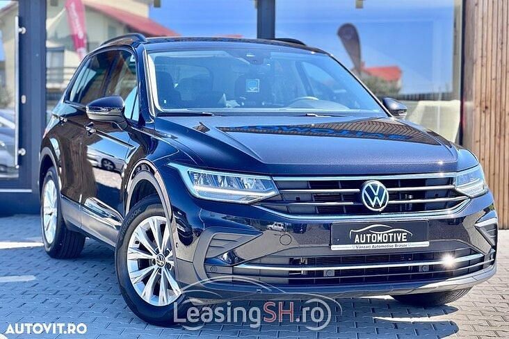 Negru Utilizat 2021 VW Tiguan Life SUV | 23.990 EUR (Preț OK) - Imagine 1/4