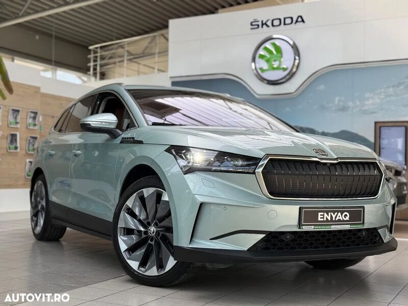 Verde Utilizat 2021 Skoda Enyaq iV SUV | 36.990 EUR (Preț OK) - Imagine 1/4