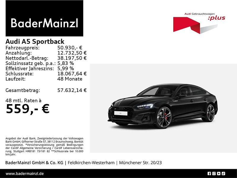 Second-hand 2025 Audi A5 Sportback S-Line Hatchback | 55.152 EUR (Scump) - Imagine 1/1