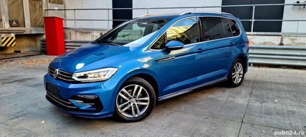 Second-hand VW Touran Highline 150 CP (110 kW) 2017 Albastru Monovolum