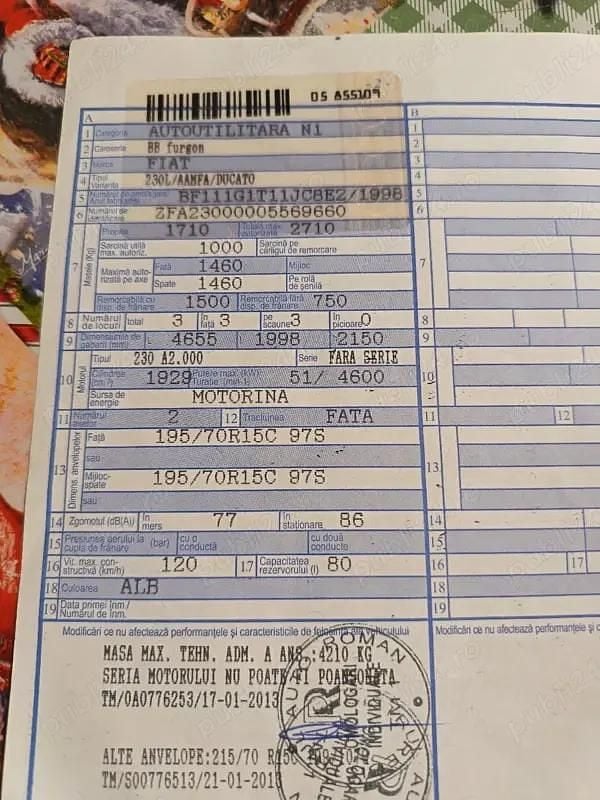 Second-hand Fiat Ducato 51 CP (37 kW) 1998 Van