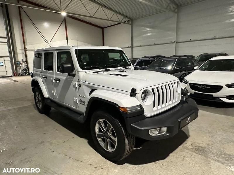Culoarealb Utilizat 2020 Jeep Wrangler Unlimited Sahara SUV | 27.000 EUR - Imagine 1/4