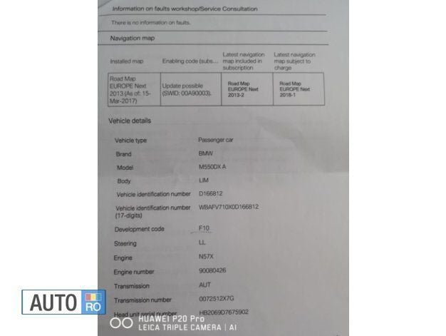 Second-hand BMW M5 375 CP (275 kW) 2013 Negru Berlinǎ