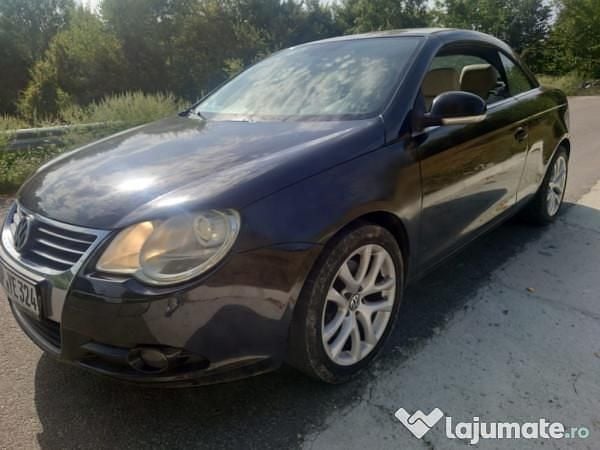 Negru Utilizat 2007 VW Eos Cabrio | 1.950 EUR (Super Preț) - Imagine 1/3