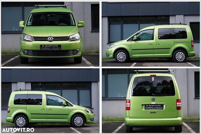 Second-hand VW Caddy 105 CP (77 kW) 2013 Culoareverde Monovolum