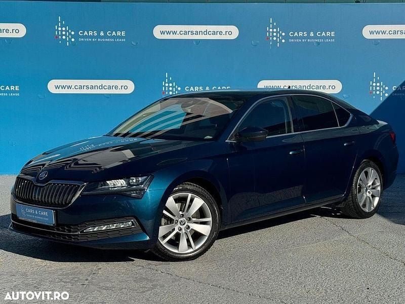 Culoarealbastru Utilizat 2022 Skoda Superb Style Berlinǎ | 26.390 EUR (Preț OK) - Imagine 1/4