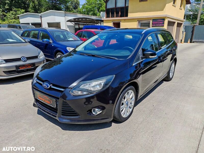 Negru Utilizat 2013 Ford Focus Titanium Break | 4.699 EUR (Preț OK) - Imagine 1/4