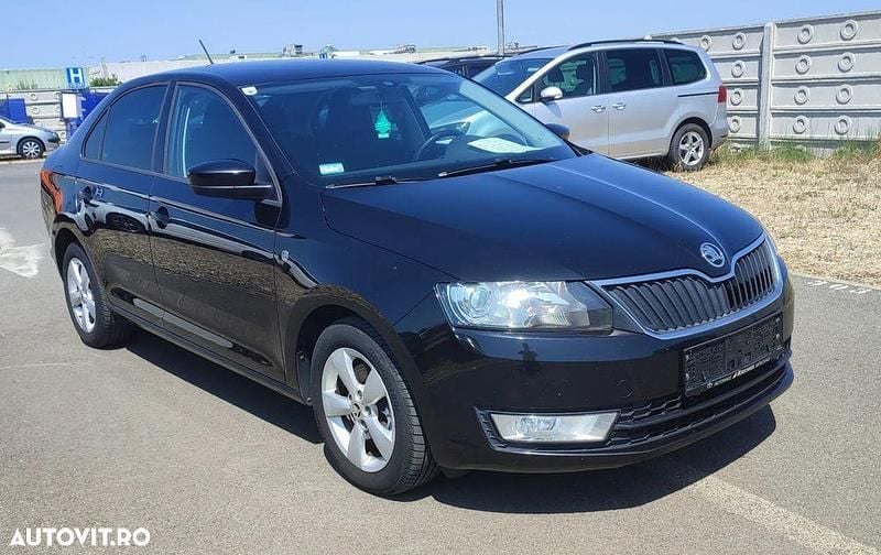 Negru Utilizat 2015 Skoda Rapid Berlinǎ | 7.490 EUR (Puțin scump) - Imagine 1/4