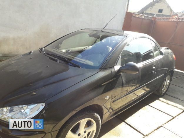 Negru metalizat Utilizat 2005 Peugeot 206 Coupe | 3.200 EUR - Imagine 1/3