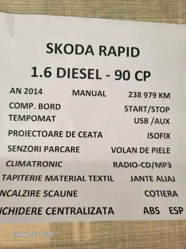 Utilizat 2014 Skoda Rapid Break | 6.500 EUR (Puțin scump) - Imagine 1/4