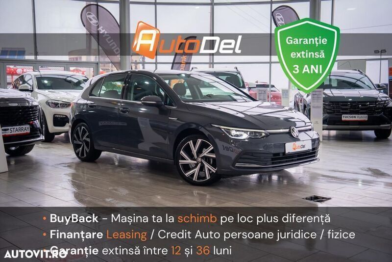 Gri Utilizat 2021 VW Golf VIII Advance Hatchback | 17.999 EUR (Preț OK) - Imagine 1/4