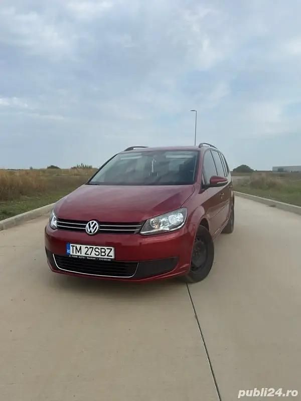 Rosu Utilizat 2014 VW Touran Monovolum | 7.699 EUR (Preț OK) - Imagine 1/4