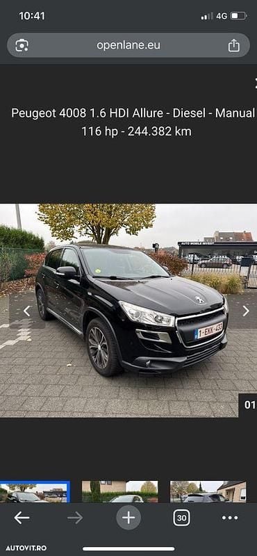 Culoarenegru Utilizat 2012 Peugeot 4008 Allure SUV | 7.650 EUR - Imagine 1/4