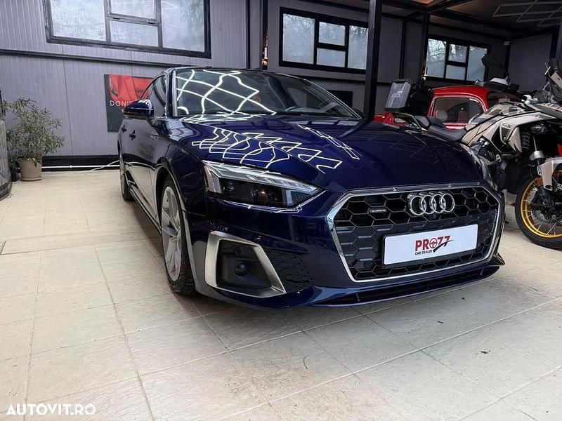 Culoarealbastru Utilizat 2023 Audi A5 Sportback S-Line Hatchback | 39.500 EUR (Scump) - Imagine 1/4