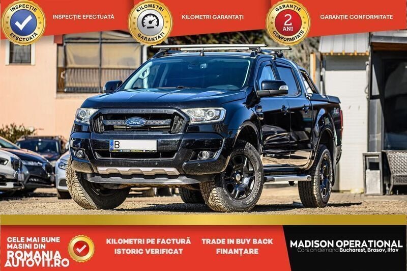 Negru Utilizat 2018 Ford Ranger Limited Pickup | 19.850 EUR (Preț OK) - Imagine 1/4