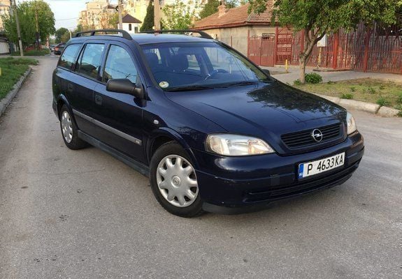 Albastru metalizat Utilizat 2002 Opel Astra Break | 1.099 EUR (Preț OK) - Imagine 1/4