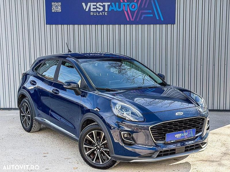 Culoarealbastru Utilizat 2021 Ford Puma Titanium SUV | 16.490 EUR (Preț OK) - Imagine 1/4
