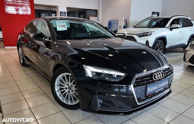 Negru Utilizat 2022 Audi A5 Sportback Design Hatchback | 30.900 EUR (Scump) - Imagine 1/4