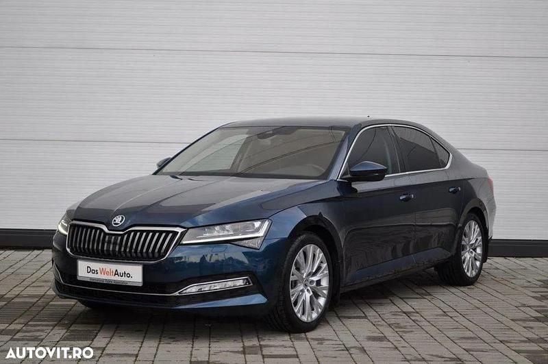 Culoarealbastru Utilizat 2023 Skoda Superb Style Berlinǎ | 27.990 EUR (Preț OK) - Imagine 1/4