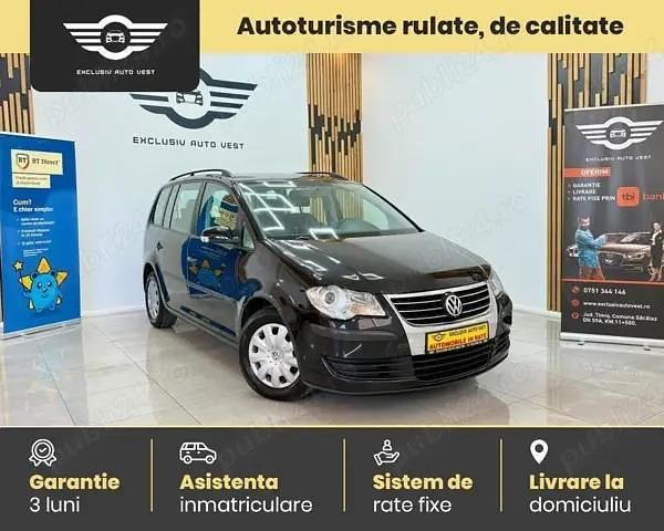 Negru Utilizat 2007 VW Touran Monovolum | 3.690 EUR (Puțin scump) - Imagine 1/4