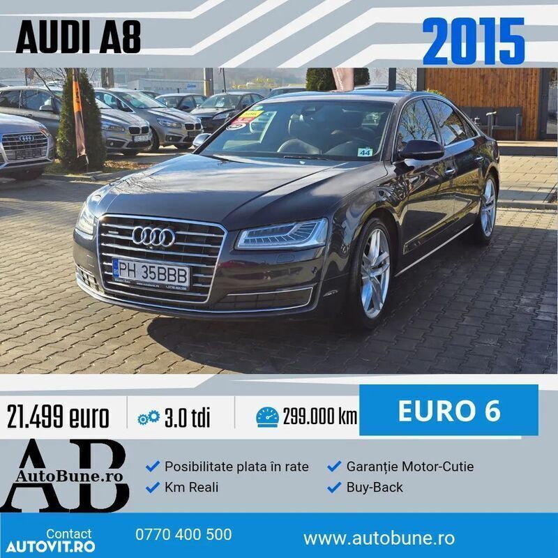 Albastru Utilizat 2015 Audi A8L Berlinǎ | 19.999 EUR (Preț OK) - Imagine 1/4