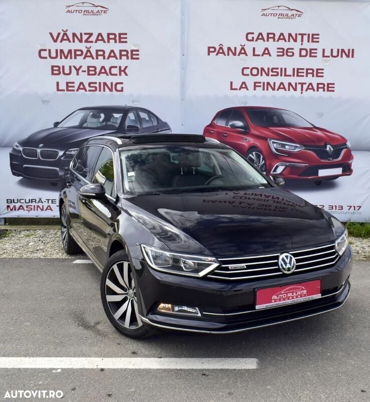 Negru Utilizat 2015 VW Passat Highline Break | 10.950 EUR (Preț bun) - Imagine 1/4