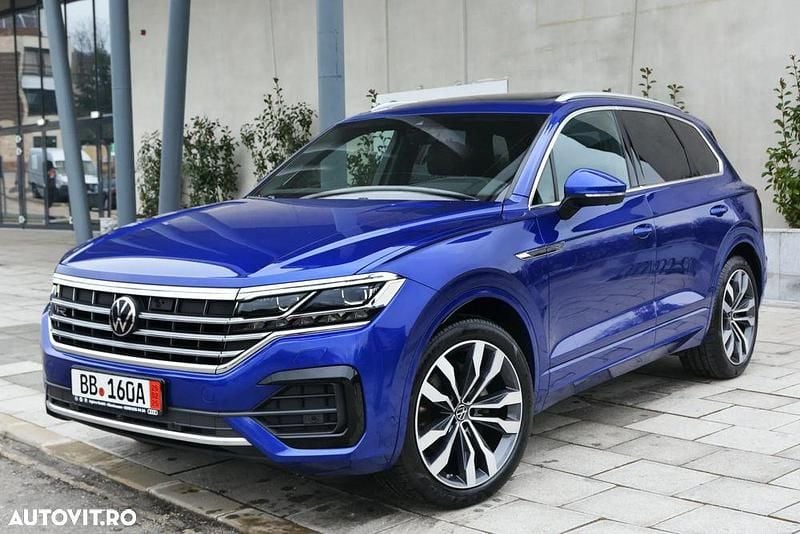 Culoarealbastru Second-hand 2023 VW Touareg R-line SUV | 42.999 EUR (Preț bun) - Imagine 1/4