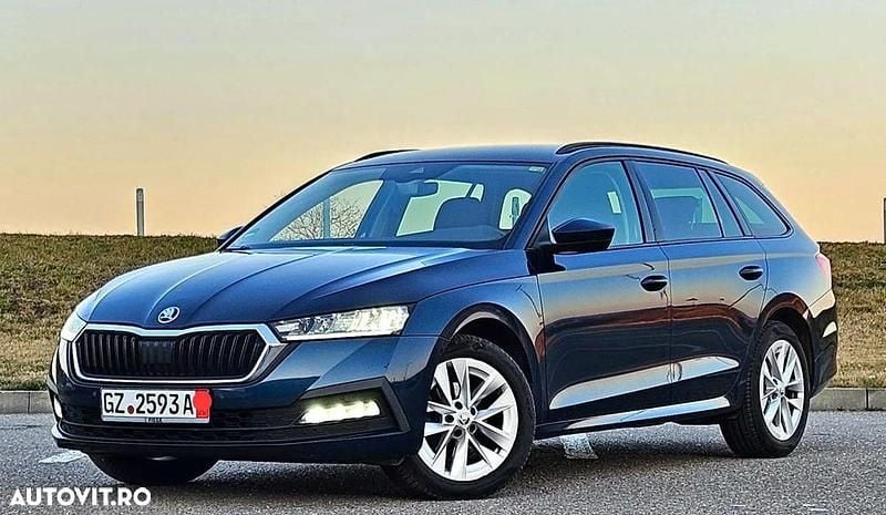 Culoarealbastru Utilizat 2021 Skoda Octavia Selection Break | 14.490 EUR (Preț bun) - Imagine 1/4