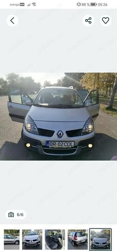 Gri Utilizat 2008 Renault Scénic Monovolum | 2.350 EUR (Preț OK) - Imagine 1/4