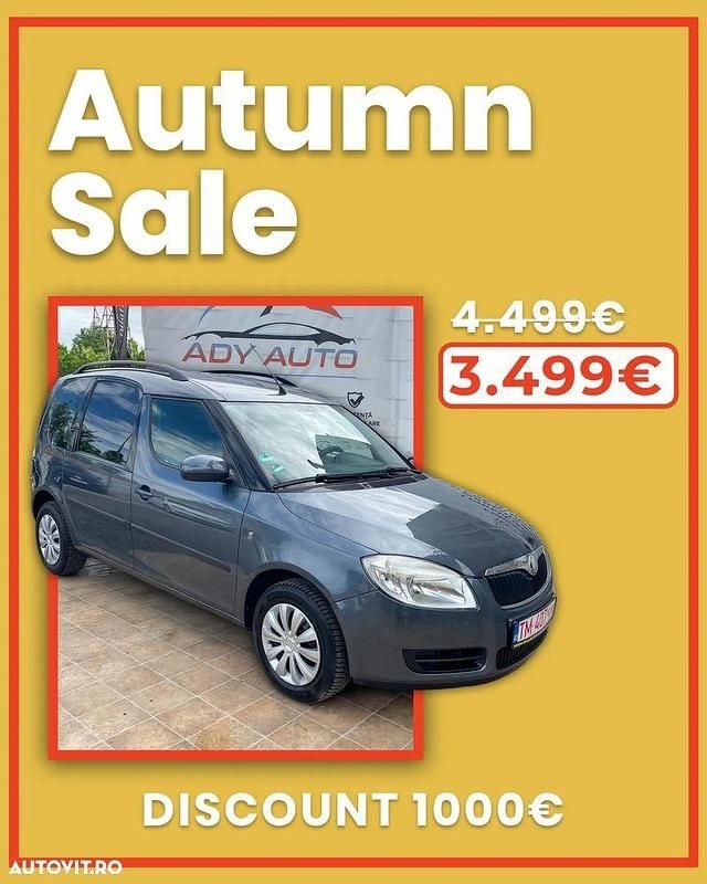 Alte culori Utilizat 2007 Skoda Roomster Monovolum | 4.499 EUR - Imagine 1/4