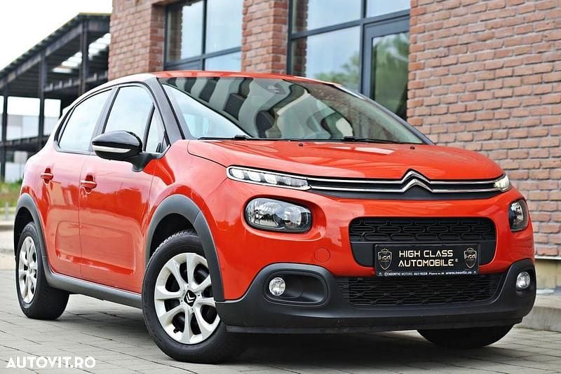 Culoareportocaliu Utilizat 2019 Citroën C3 PureTech Hatchback | 8.999 EUR (Preț bun) - Imagine 1/4