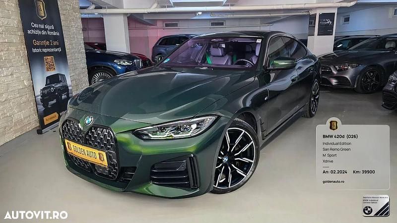 Verde Utilizat 2024 BMW 420 Gran Coupé M Sport Coupe | 46.999 EUR (Preț OK) - Imagine 1/4