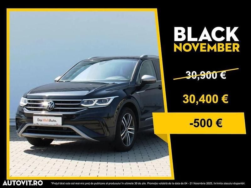 Negru metalic perleffect Utilizat 2022 VW Tiguan Allspace Elegance SUV | 30.400 EUR (Puțin scump) - Imagine 1/4