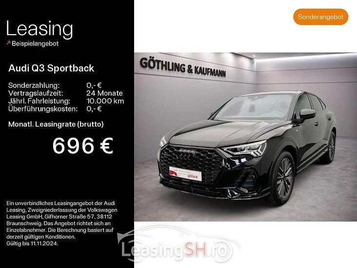 Negru Utilizat 2023 Audi Q3 Sportback S-Line SUV | 62.144 EUR - Imagine 1/4