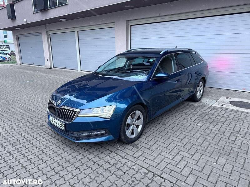 Culoarealbastru Utilizat 2020 Skoda Superb Premium Edition Break | 14.499 EUR (Super Preț) - Imagine 1/4