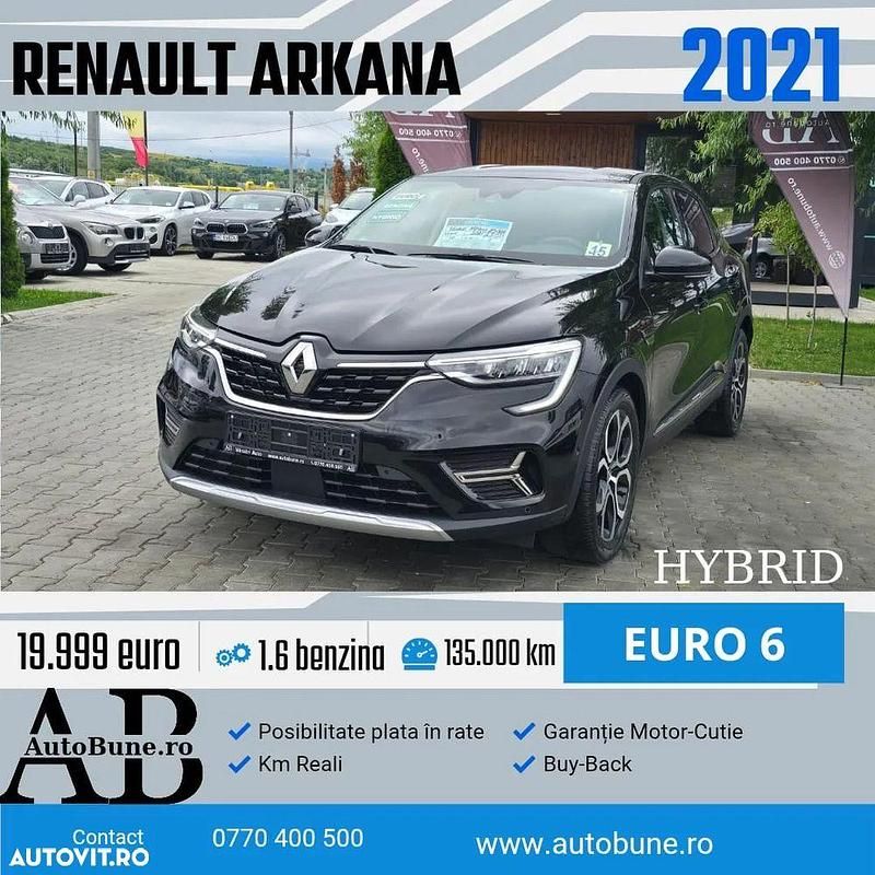 Negru Utilizat 2021 Renault Arkana Intens SUV | 17.999 EUR (Preț OK) - Imagine 1/4