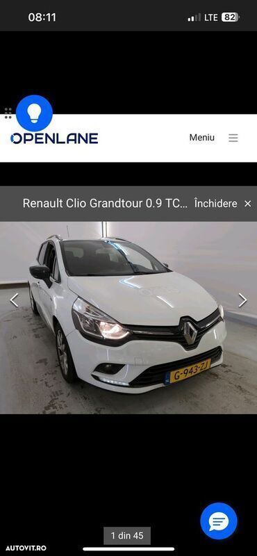Alb Utilizat 2020 Renault Clio GrandTour LIMITED Break | 7.850 EUR (Preț OK) - Imagine 1/4