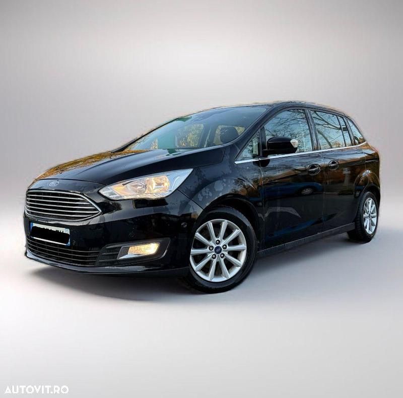 Negru Utilizat 2018 Ford Grand C-Max Titanium Monovolum | 8.700 EUR (Preț OK) - Imagine 1/4