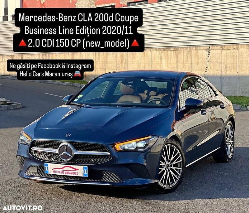 Culoarealbastru Utilizat 2020 Mercedes CLA200 Edition Coupe | 24.500 EUR (Preț OK) - Imagine 1/4