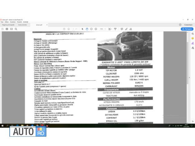 Second-hand Suzuki SX4 120 CP (88 kW) 2015 Albastru SUV