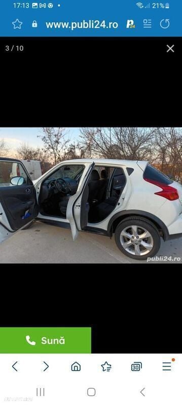 Alb Utilizat 2013 Nissan Juke Acenta SUV | 5.300 EUR (Preț bun) - Imagine 1/4