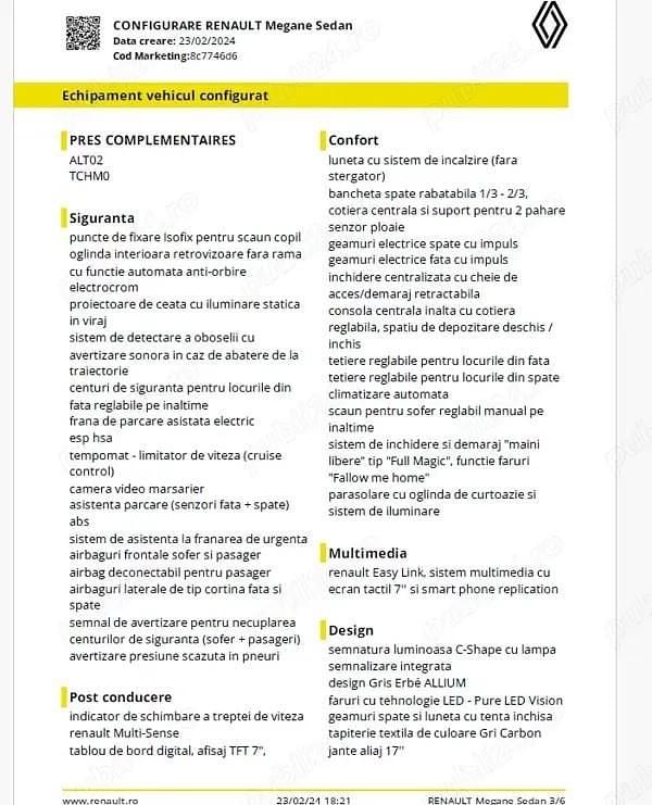 Gri Utilizat 2024 Renault Mégane IV Intens Berlinǎ | 20.500 EUR (Scump) - Imagine 1/4