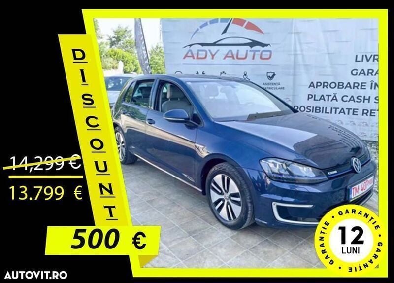 Albastru Utilizat 2016 VW e-Golf Hatchback | 14.299 EUR - Imagine 1/4