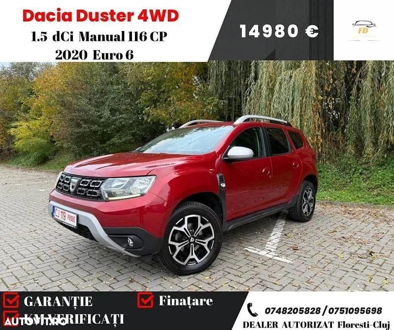 Culoarerosu Utilizat 2020 Dacia Duster Prestige SUV | 14.980 EUR (Puțin scump) - Imagine 1/4