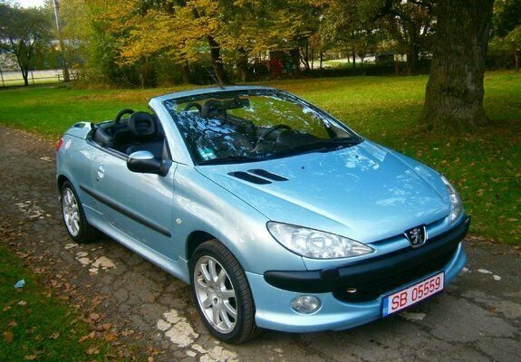 Second-hand Peugeot 206 CC 116 CP (85 kW) 2001 Albastru Cabrio