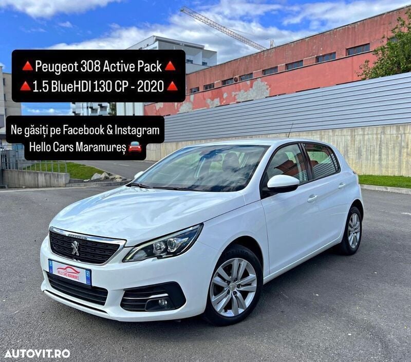 Alb Utilizat 2020 Peugeot 308 Active Hatchback | 8.990 EUR (Preț OK) - Imagine 1/4